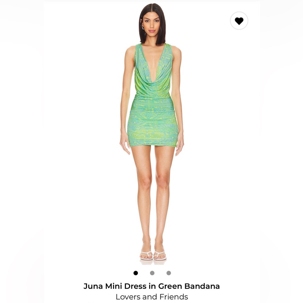 Lovers + Friends Vibrant Green Mini Dress